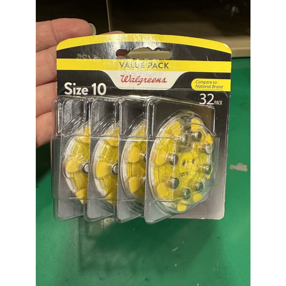 hearing aid batteries size 10, 32 Pack